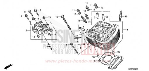 CULASSE DE CYLINDRE AVANT VT750SB de 2011